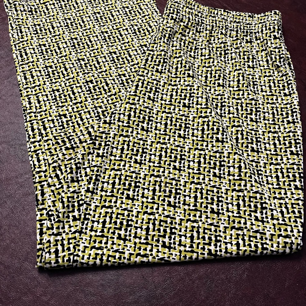 Premise Black and lime and white flowing pants.